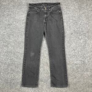 Levi's Womens 529 Curvy Straight Black Jeans 31x32 Slim Straight Leg Dark Wash